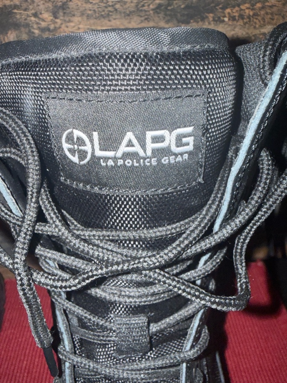 LA Police Gear Men's Black Tactical Boots - Lightweight Duty Footwear